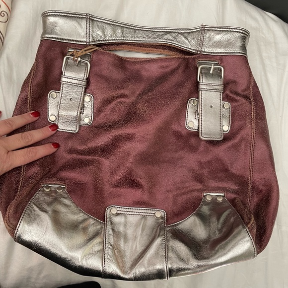 Tano Handbags - TANO metallic leather handbag. Gently used.